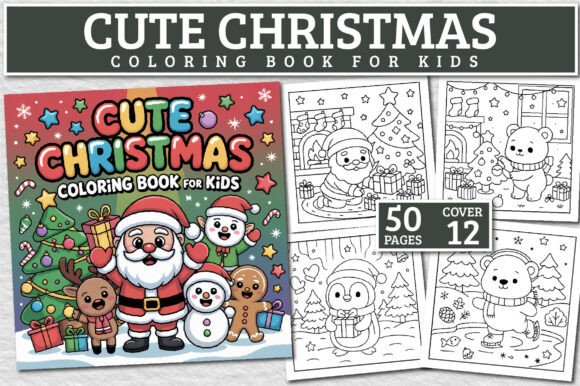 Cute Christmas Coloring Book for Kids