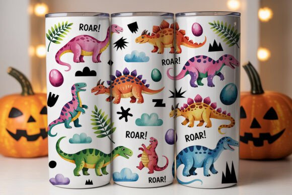 Cute Dinosaur Tumbler Wrap