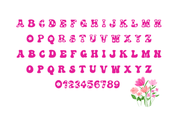 Cute Flower Font - Preview 1