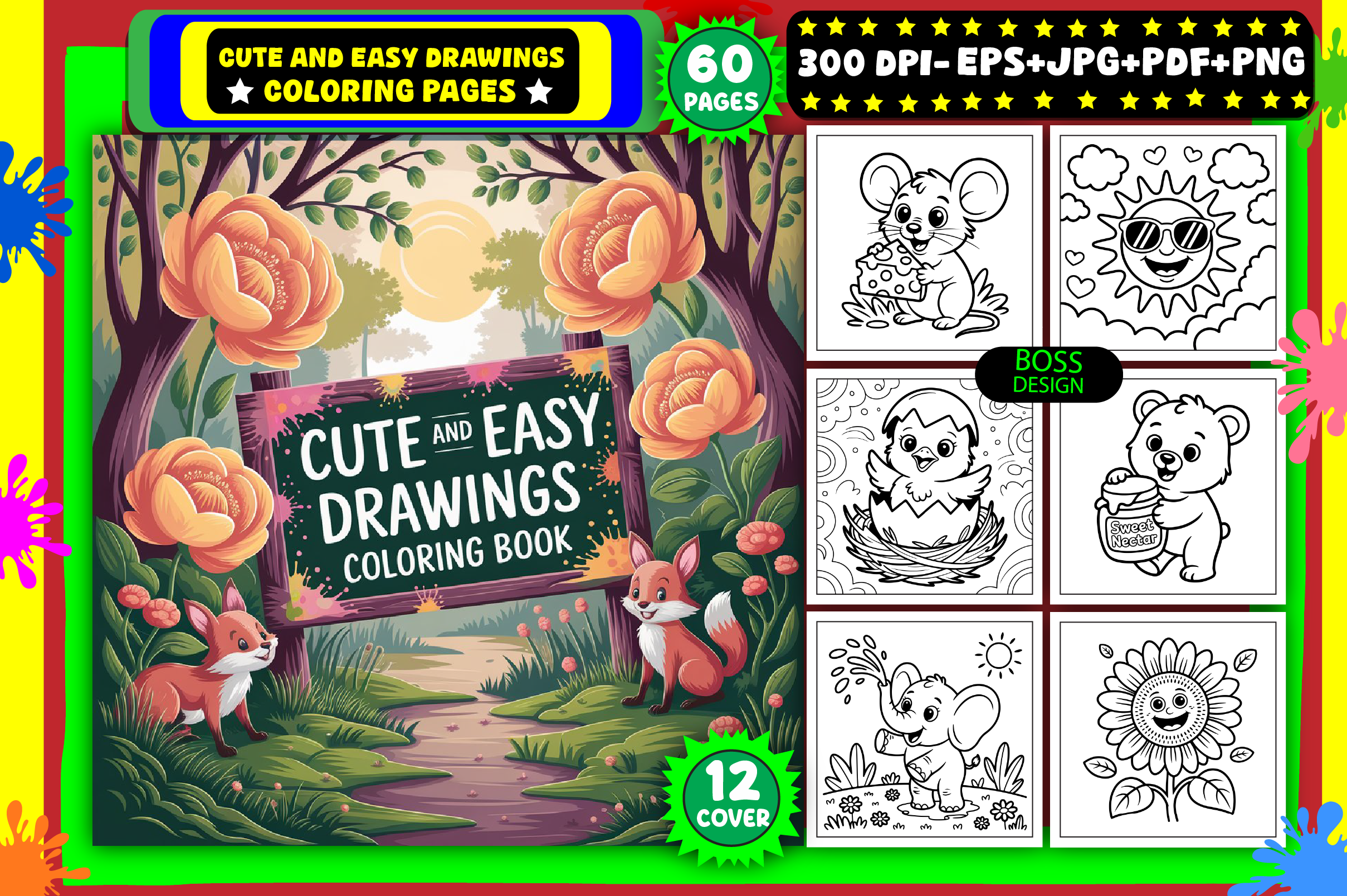 Cute and Easy Drawings Coloring Pages