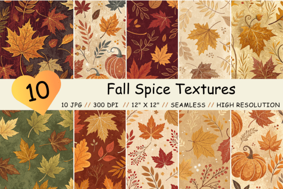 Fall Spice Textures Seamless Pattern