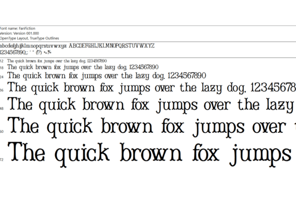Fanfiction Font PNG with transparent background - Preview 1