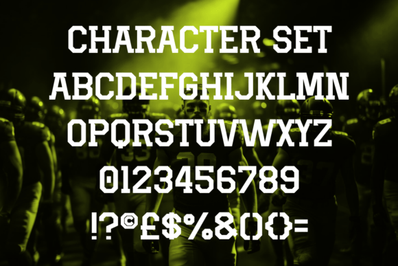 Fullback Force Font - Preview 4
