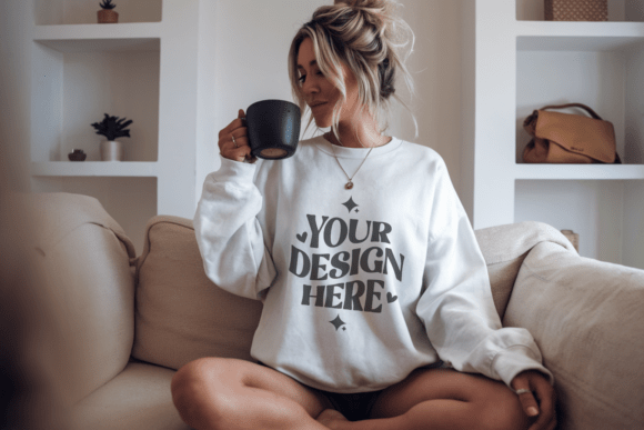 Gildan 18000 Sweatshirt Mockup