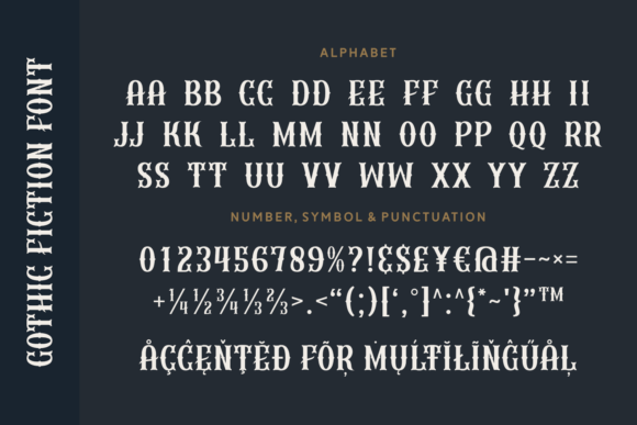 Gothic Fiction Font PNG with transparent background - Preview 4