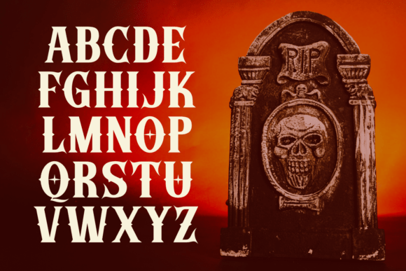 Grave Night Font PNG with transparent background - Preview 3