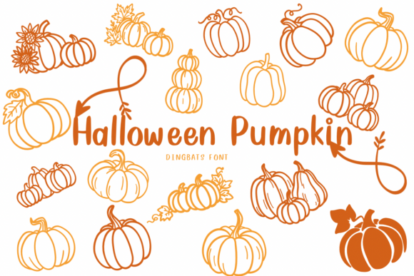 Preview of Halloween Pumpkin dingbat font