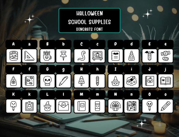 Halloweenschoolsupplies Regular Font - Preview 1