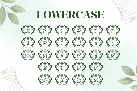 Leaf Crown Monogram Font font preview - 2