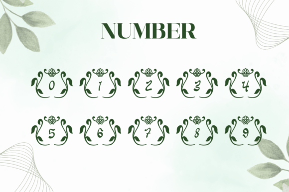 Leaf Crown Monogram Font font preview - 3