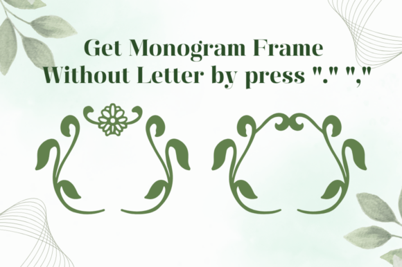 Leaf Crown Monogram Font font preview - 4
