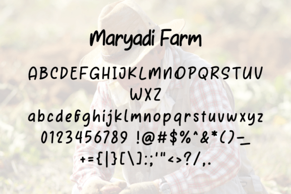 Maryadi Farm Font PNG with transparent background - Preview 1