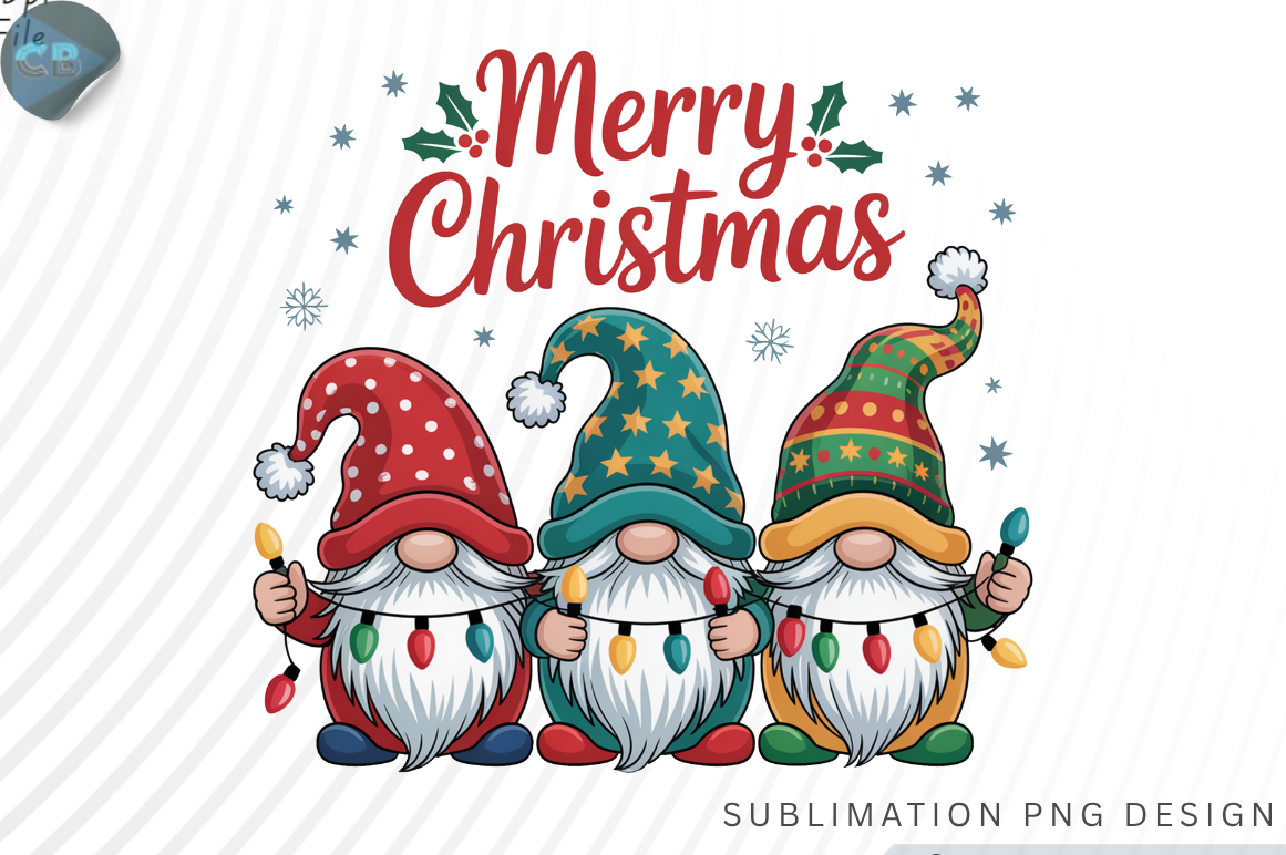 Merry Christmas Gnome PNG Design