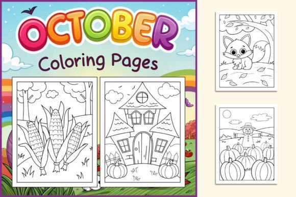 October Coloring Pages for Kids