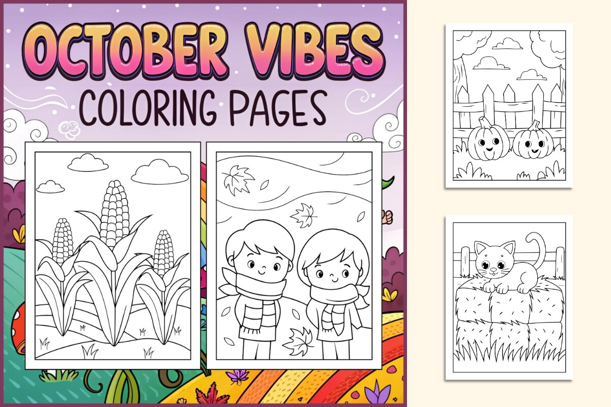 October Vibes Coloring Pages for Kids