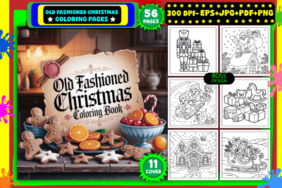Old Fashioned Christmas Coloring Pages