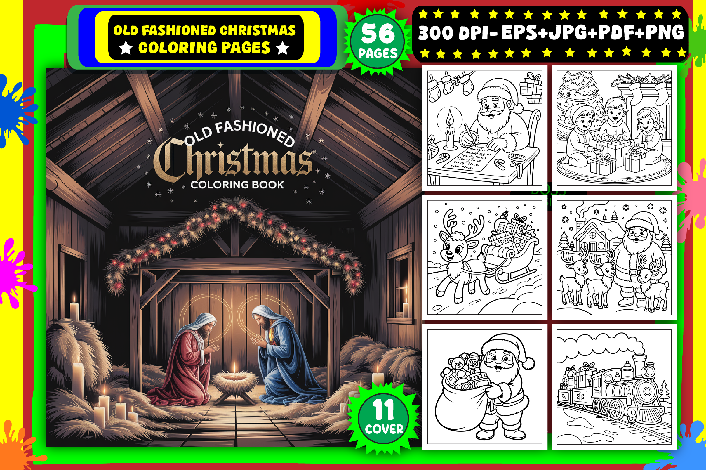 Old Fashioned Christmas Coloring Pages