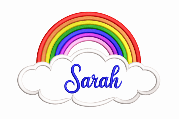 Personalized Rainbow Cloud Name