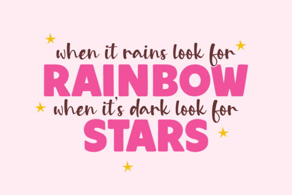 Rainbow Chocolate Font PNG with transparent background - Preview 1