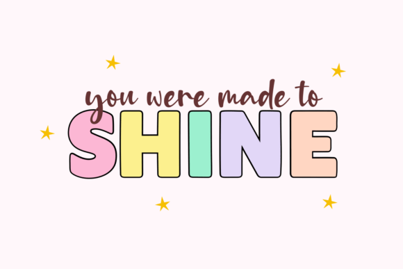 Rainbow Chocolate Font PNG with transparent background - Preview 4