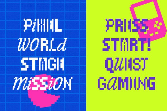 Ransom Pixel Font PNG with transparent background - Preview 2