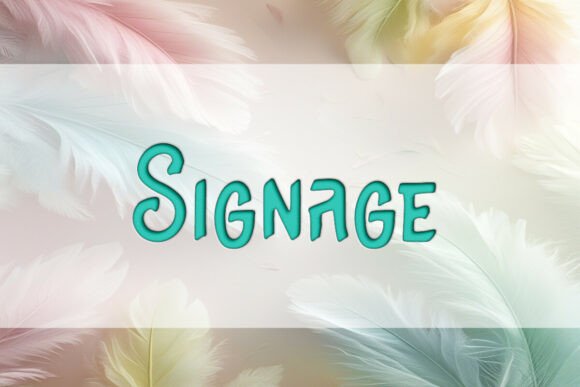 Signage Font PNG with transparent background - Preview 1