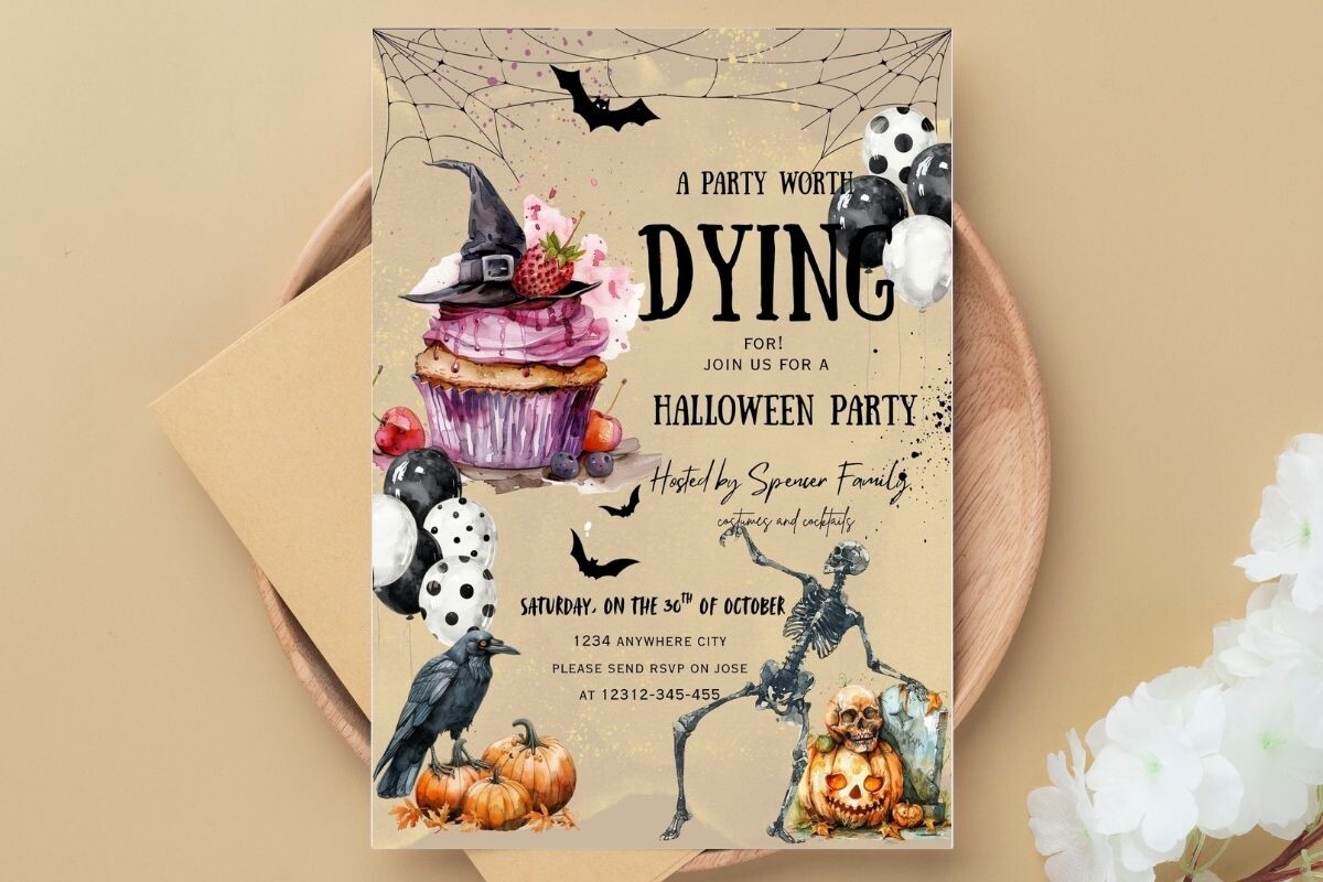 Spooky Party Canva Editable Template