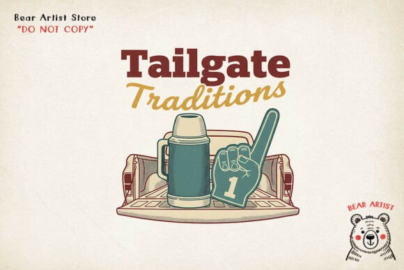 Tailgate Traditions, Retro Football PNG