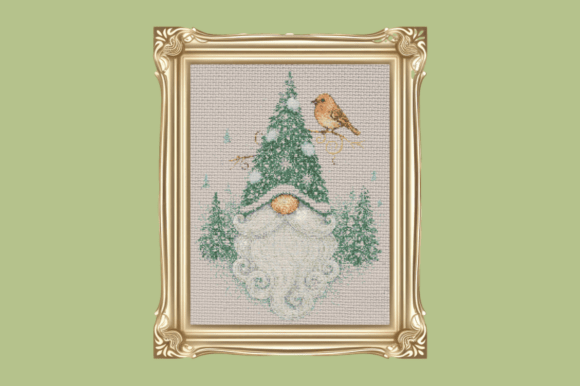 The Woodland Christmas Gnome Cross Stitc