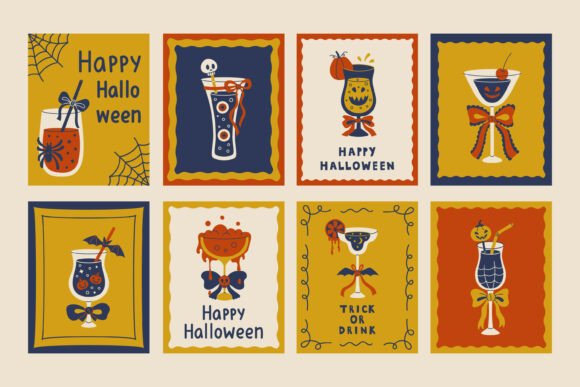Vintage Halloween Greeting Cards Posters