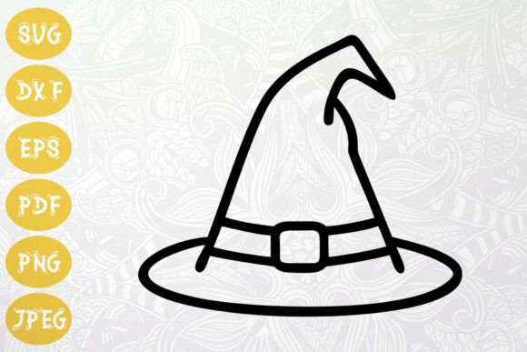 Witch Hat Icon SVG Halloween Clipart