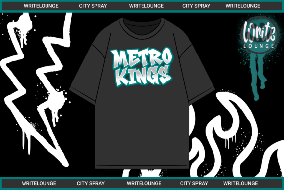 City Spray Font PNG with transparent background - Preview 3
