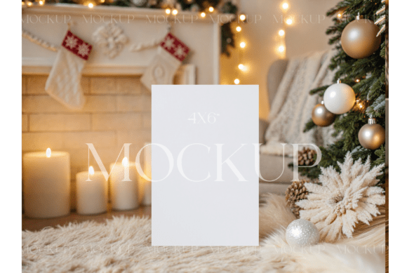Cozy Christmas Card Mockup