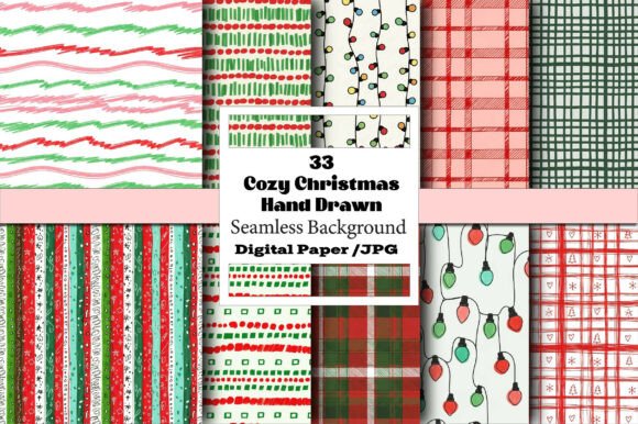 Cozy Christmas Pattern Hand Drawn