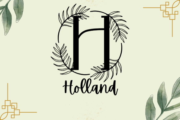 Crestelle Monogram Font PNG with transparent background - Preview 1