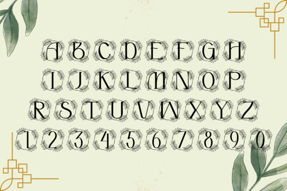 Crestelle Monogram Font PNG with transparent background - Preview 3