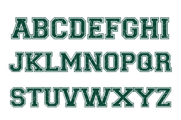 Distressed Varsity Font - Preview 1