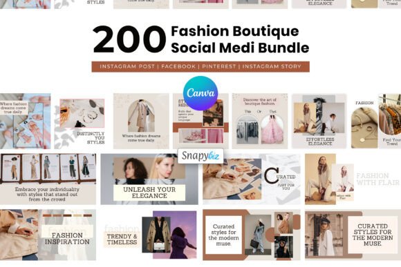 Fashion Canva Social Media Templates Graphics
