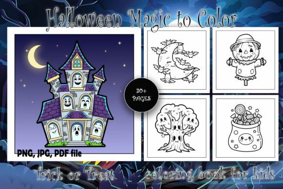 Halloween Magic Coloring Book Kids