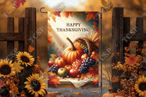 Happy Thanksgiving Garden Flag