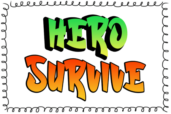 Hello Gank Font PNG with transparent background - Preview 2