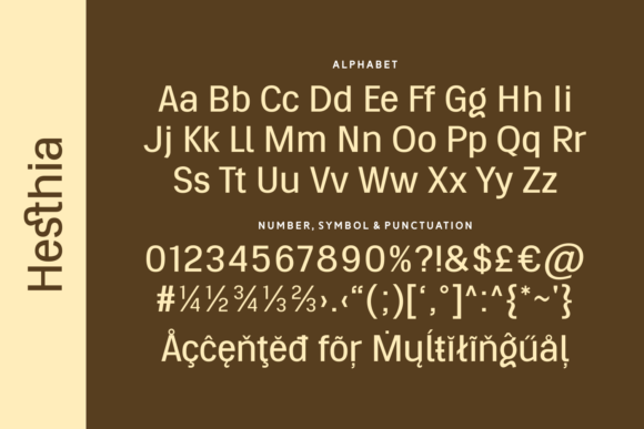 Hesthia Font font preview - 3