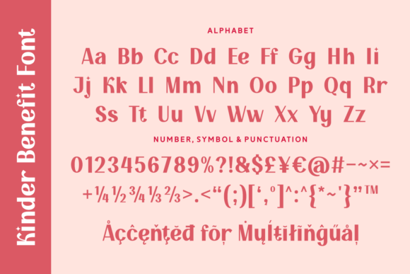 Kinder Benefit Font PNG with transparent background - Preview 4