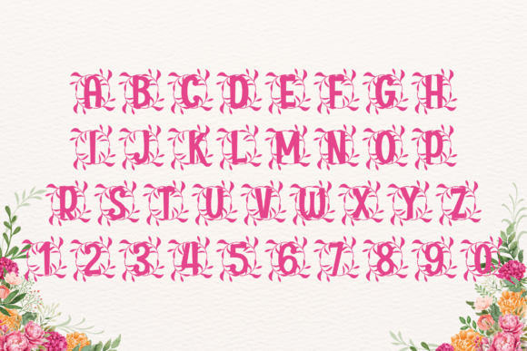 Monarque Monogram Font PNG with transparent background - Preview 3