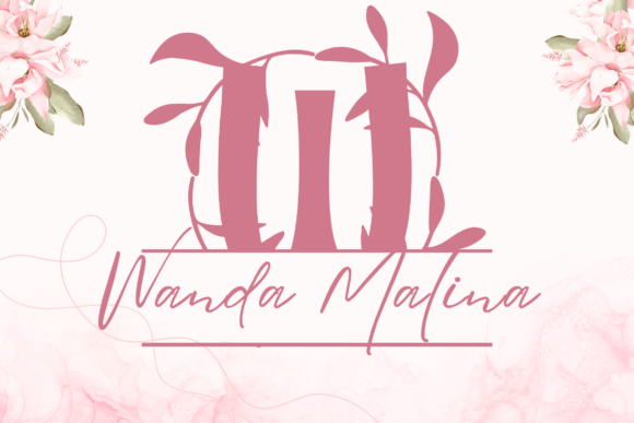 Monarque Split Monogram Font PNG with transparent background - Preview 1