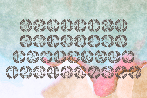 Nouveau Monogram Font font preview - 3