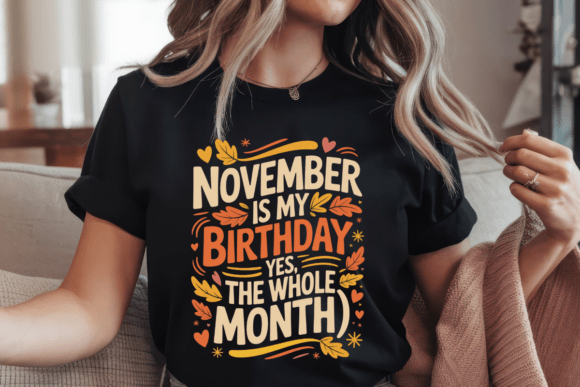November Birthday Autumn Leaves