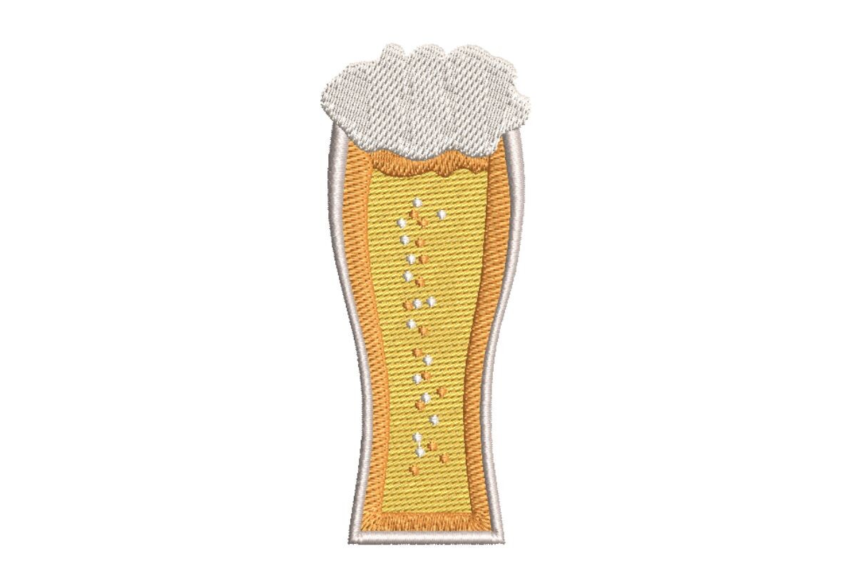 Oktoberfest Weizen Beer Glass Embroidery Patch