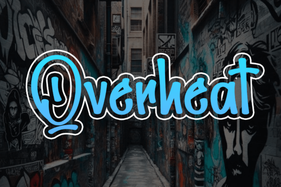 Overheat Font PNG with transparent background - Preview 1