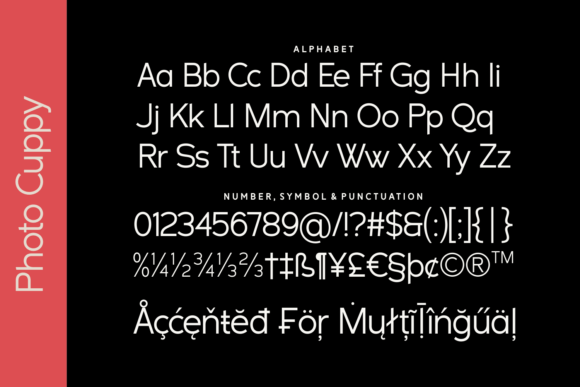 Photo Cuppy Font PNG with transparent background - Preview 4